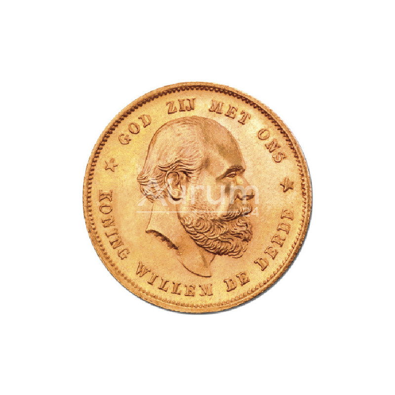 10 Fiorini Guglielmo III anno 1875