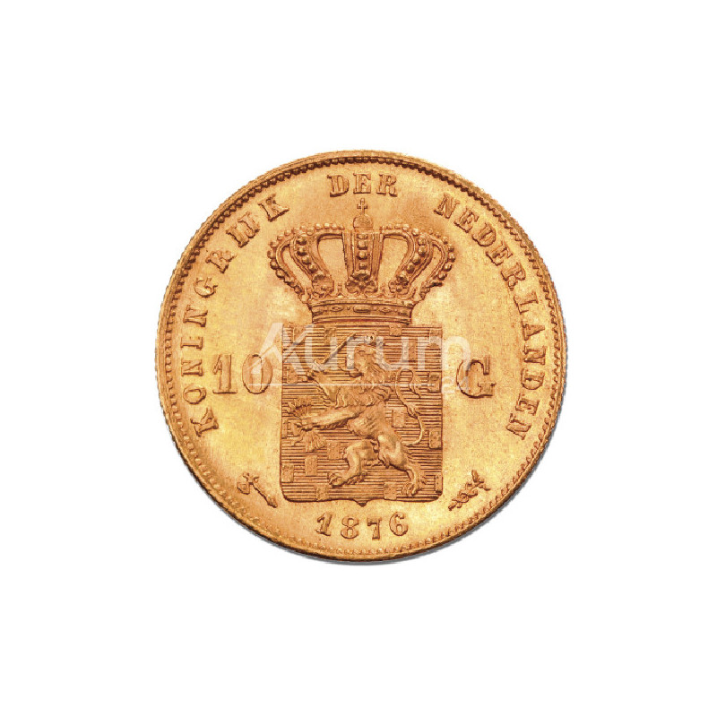 10 Fiorini Guglielmo III anno 1875