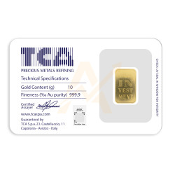 Lingotto oro 10 grammi
