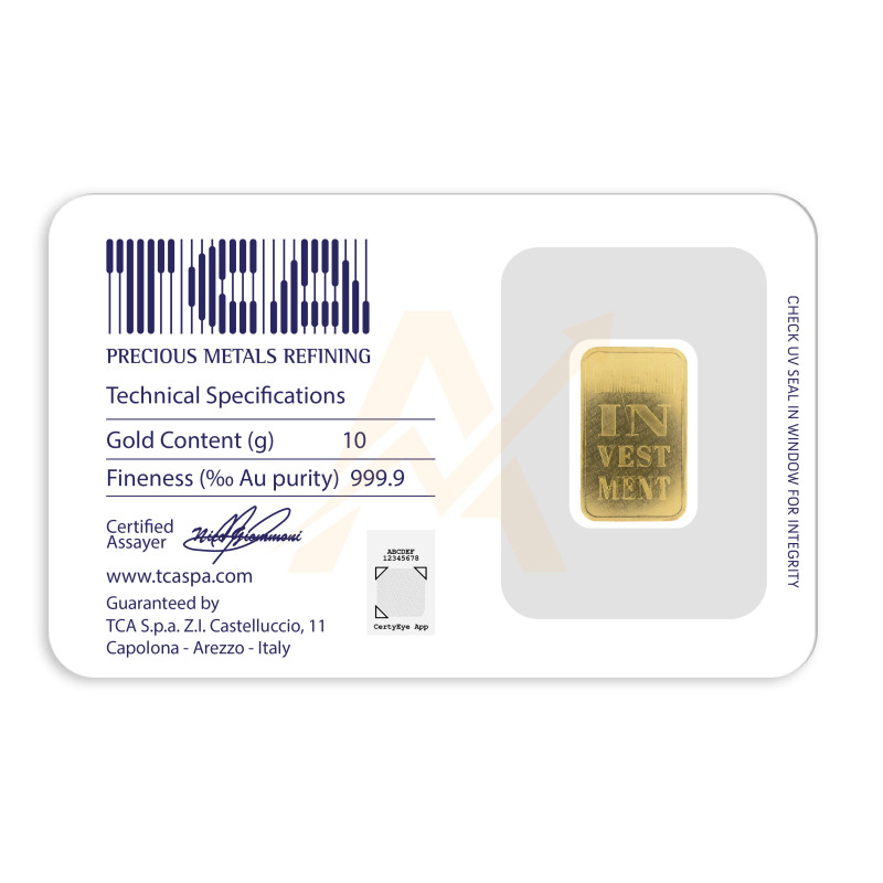Lingotto oro 10 grammi